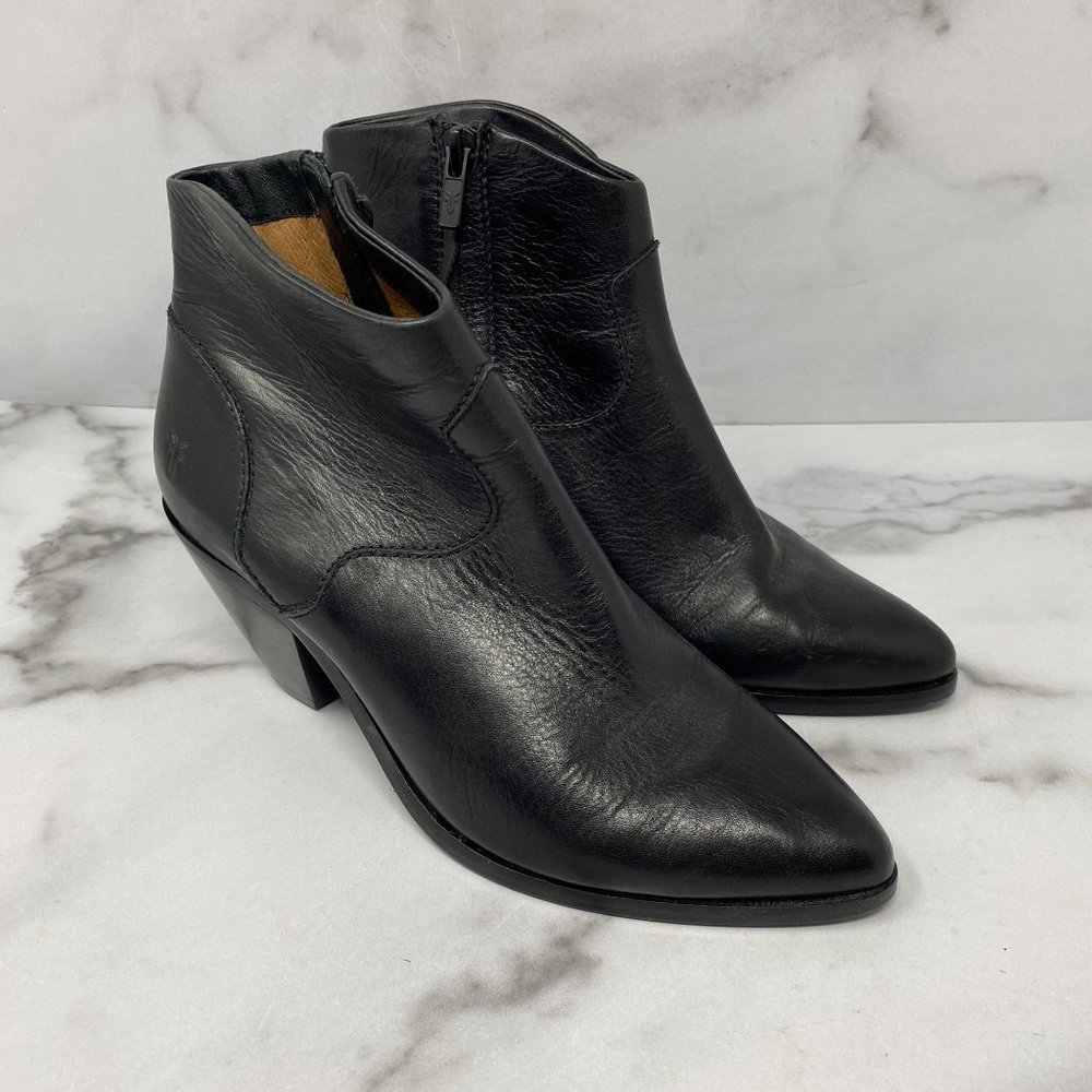 Frye Lila Western Short Boot Black Size 7